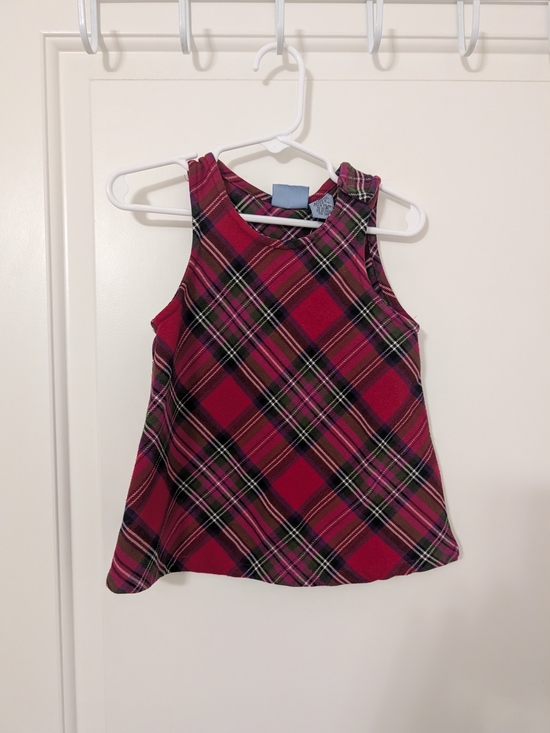 Koala Kids Other - Vintage 1994 Koala Kids 12M Red Tartan Plaid A-Line Dress 90s